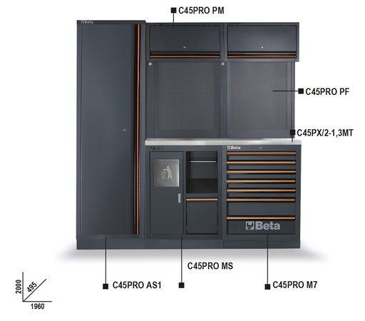 Beta | C45PRO | Werkplaatsinrichting | 2.0 CX | 045002023