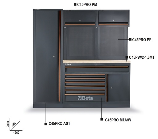 Beta | C45PRO | Werkplaatsinrichting | 2.0 EW | 045002034