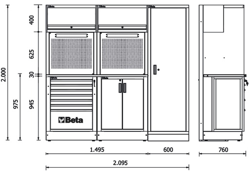 Beta | RSC50 | Werkplaatsinrichting, combinatie | RSC50 2.0 DX | 050001023