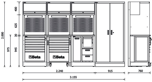 Beta | RSC50 | Werkplaatsinrichting, combinatie | RSC50 2.0 FX | 050001032