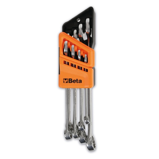 Beta | 42INOX/SC8 | Set van 8 roestvaststalen combinatiesleutels met compacte houder | 000420388