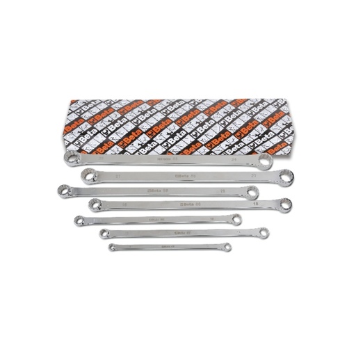 Beta | 88/S7 | 7-delige set platte ringsleutels, extra lange uitvoering | 000880107