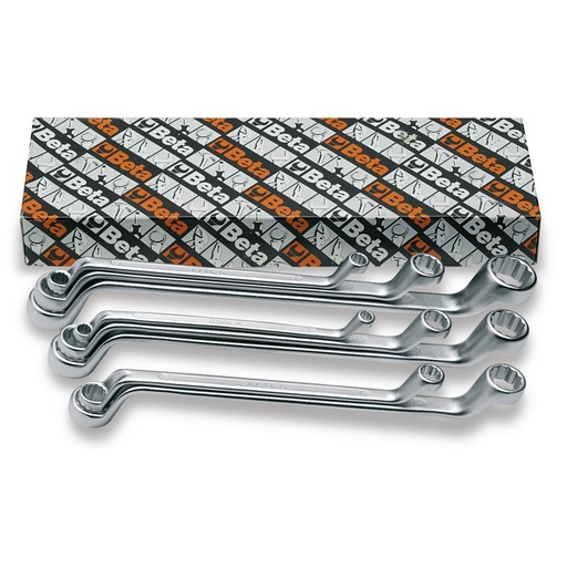 Beta | 90AS/S | 10-delige set diepgebogen ringsleutels in inch-maten | 000900300