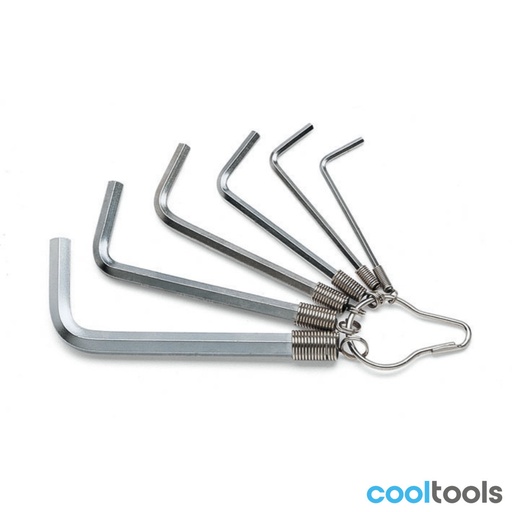 Beta | 96/ST | Set inbussleutels gebogen verchroomd, met ring | 000960370