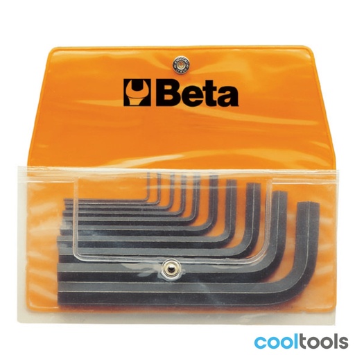 Beta | 96N/B | Set gebogen inbussleutels gepolijst, in etui | 000960650