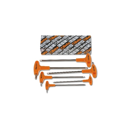 Beta | 96TBP/S | Set binnenzeskantsleutels met bol uiteinde en handgreep verchroomd | 000960694