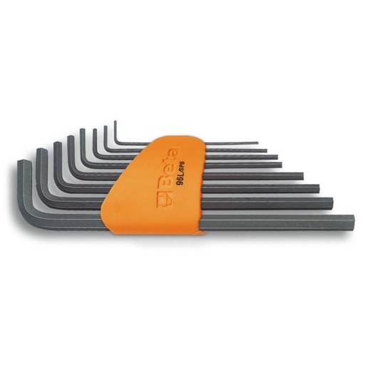 Beta | 96L/SP8 | Set gebogen inbussleutels lang type, gepolijst, met kunststof houder | 000960924