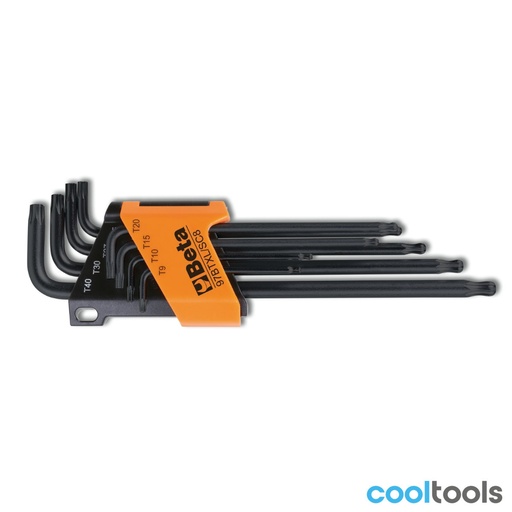 Beta | 97BTXL/SC8 | 8-delig set haakse stiftsleutels, met Torx profiel en kogelkop. Lange uitvoering | 000970364