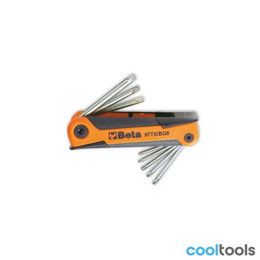 Beta | 97TX/BG8 | 8-delige uitklapbare stiftsleutels met Torx profiel | 000970368