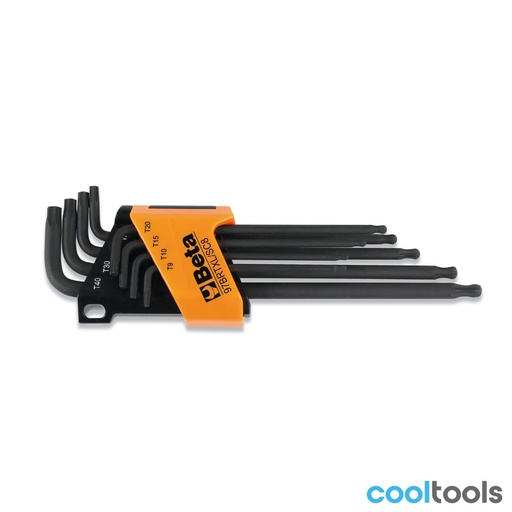 Beta | 97BRTXL/SC8 | 8-delige set haakse stiftsleutels, lang model | 000970464