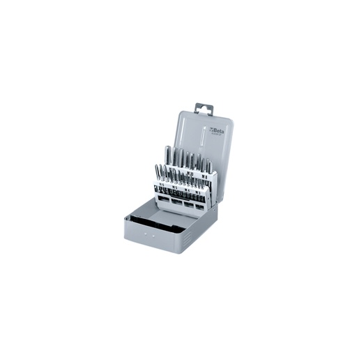 Beta | 430/SP | Handtappenset, grove spoed, metrische draad, verchroomd staal, kistje | 004300201