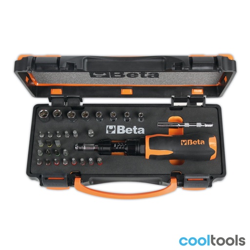 Beta | 584/C31 | Assortiment van 1 momentschroevendraaier, 8 hi-torque zeskantmoersleutels, 20 bits en 2 accessoires