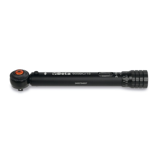 Beta | 605BC/15 | Momentsleutel met klikmechanisme, compact en gemaakt van aluminium, tot 15 Nm