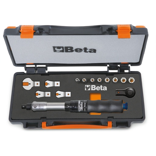 Beta | 671B/C5 | Assortiment met momentsleutel 604B/5, omschakelbare ratel, 8 dopsleutels en 4 opsteeksleutels