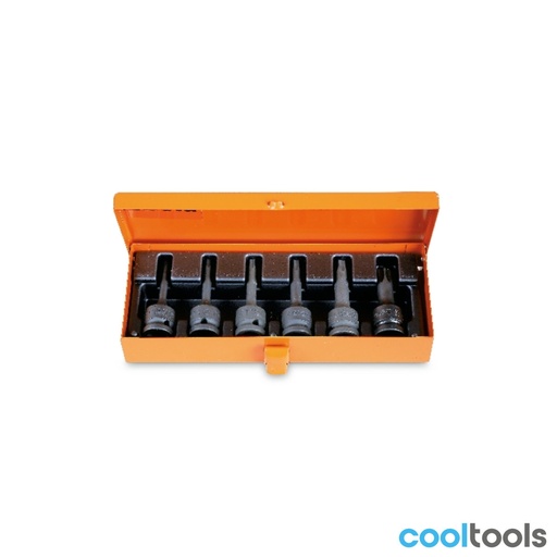 Beta | 720TX/C6 | Doppenset slagdoppen voor Torx-schroeven, 6-delig, in metalen kist | 007200483