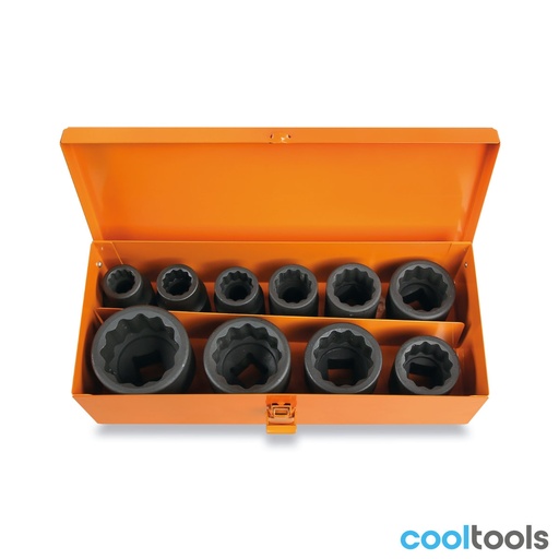 Beta | 728B/C10 | Doppenset slagdoppen twaalfkant 3/4", 10-delig | 007280930