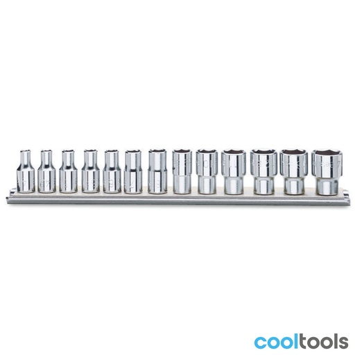 Beta | 900/SB | Dopsleutelset zeskant 1/4", 13-delig, verchroomd | 009000150