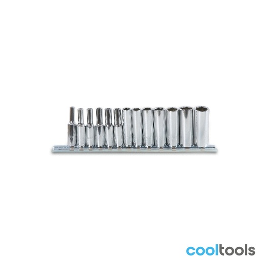 Beta | 900L/SB | Dopsleutelset zeskant 1/4", lang model, 13-delig, verchroomd | 009000203