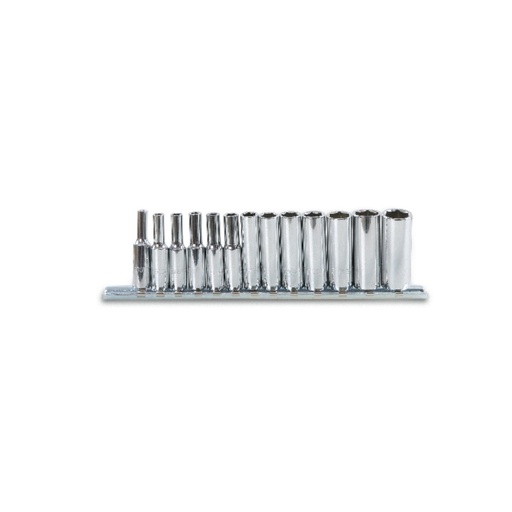 Beta | 900L/SB | Dopsleutelset zeskant 1/4", lang model, 13-delig, verchroomd | 009000203