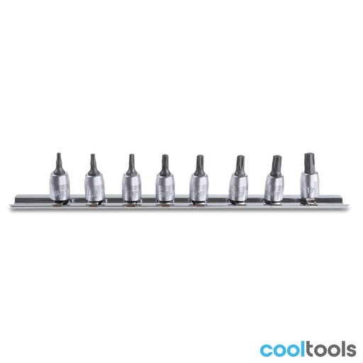 Beta | 900TX/SB | Doppenset voor Torx-schroeven, 1/4", verchroomd | 009000730