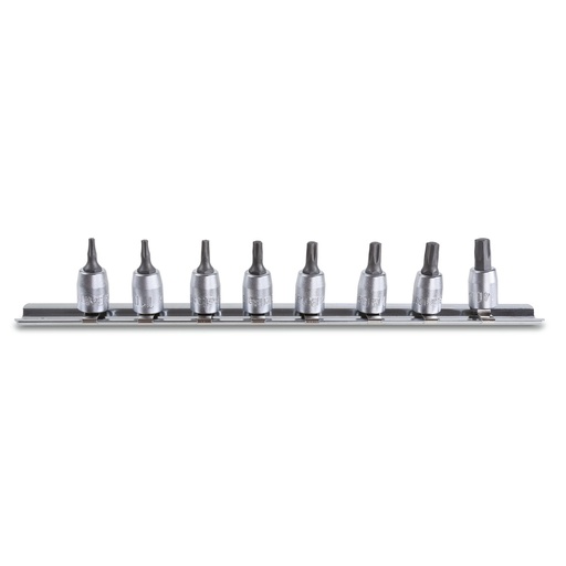 Beta | 900TX/SB | Doppenset voor Torx-schroeven, 1/4", verchroomd | 009000730
