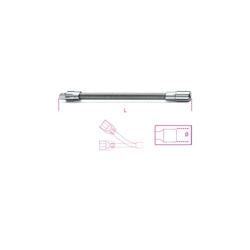 Beta | 900FL | Flexibel verlengstuk 1/4" | 009000828