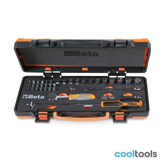 Beta | 900/C12MZ | Doppendoos met 12 zeskant dopsleutels, 20 bits en 7 toebehoren, foam inleg | 009000983