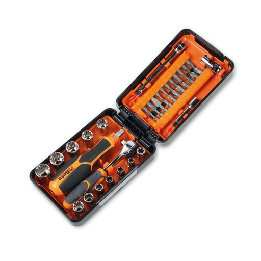 Beta | 900/C39U | Doppen- en bitsassortiment, 39-delig (11 doppen, 21 bits, 7 accessoires) | 009001947