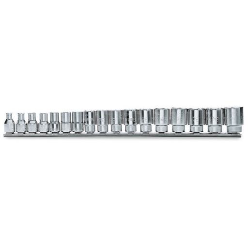 Beta | 910B/SB | Dopsleutelset twaalfkant 3/8", verchroomd | 009100130