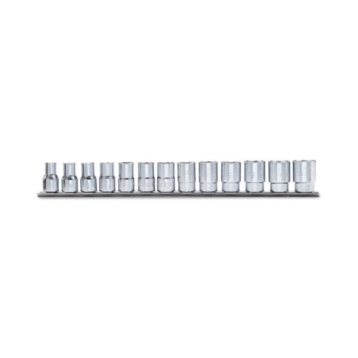 Beta | 910AS/SB13 | Dopsleutelset twaalfkant 3/8", 13-delig, verchroomd | 009100215