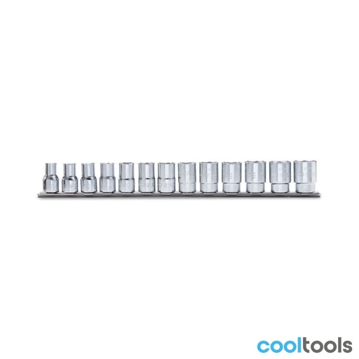 Beta | 910AS/SB13 | Dopsleutelset twaalfkant 3/8", 13-delig, verchroomd | 009100215