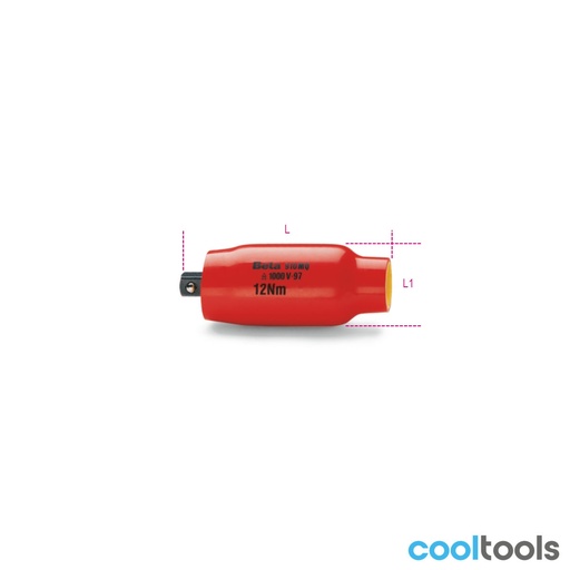Beta | 910MQ/PT | Set verlengstukken met 3/8" aandrijfvierkant, geïsoleerd | 009100801