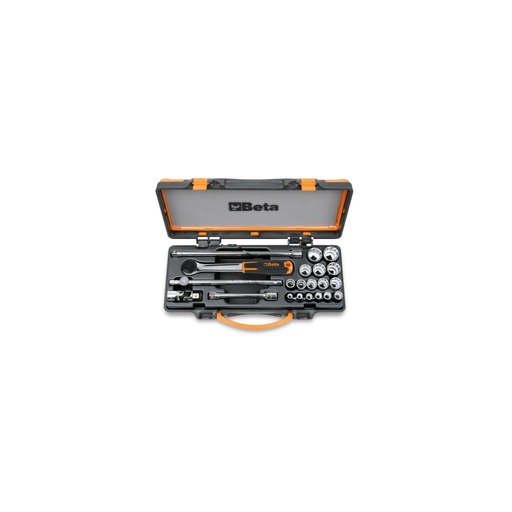 Beta | 910B/C16 | Doppendoos met 16 twaalfkant dopsleutels en 5 toebehoren | 009100937
