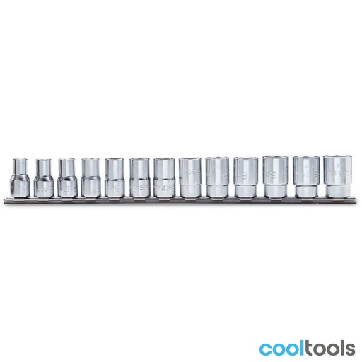 Beta | 920A/SB13 | Dopsleutelset zeskant 1/2", 13-delig, verchroomd | 009200040