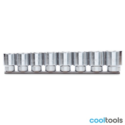 Beta | 920A/SB8 | Dopsleutelset zeskant 1/2", 8-delig, verchroomd | 009200042