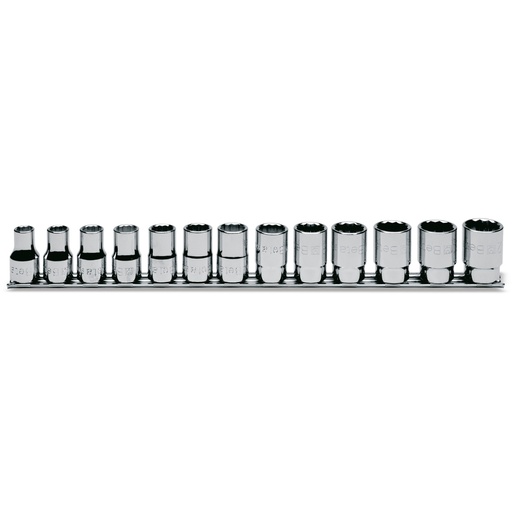Beta | 920B/SB13 | Dopsleutelset twaalfkant 1/2", 13-delig, verchroomd | 009200140