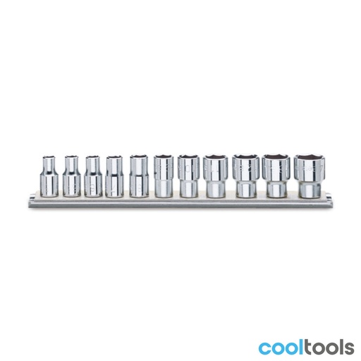 Beta | 920AS/SB11 | Dopsleutelset twaalfkant 1/2", 11-delig, verchroomd | 009200225