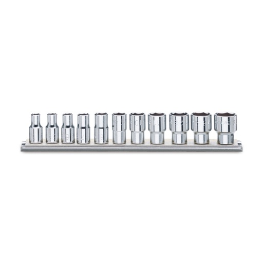 Beta | 920AS/SB11 | Dopsleutelset twaalfkant 1/2", 11-delig, verchroomd | 009200225
