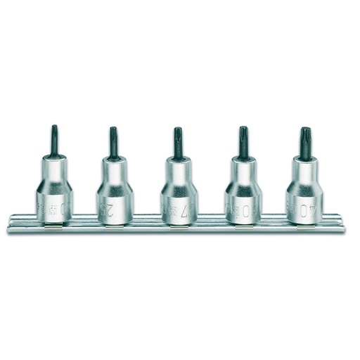 Beta | 920RTX/SB | Doppenset voor Tamper Resistant Torx-schroeven, 1/2", verchroomd | 009200378