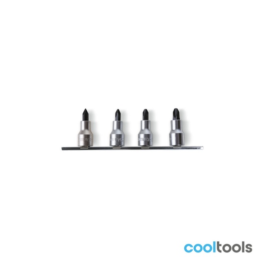 Beta | 920PH/SB4 | Schroevendraaierdoppen voor Phillips kruiskopschroeven, 1/2", verchroomd | 009200479