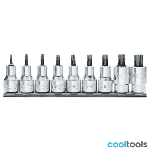 Beta | 920TX/SB | Schroevendraaierdoppen voor Torx-schroeven, 1/2", verchroomd | 009200532