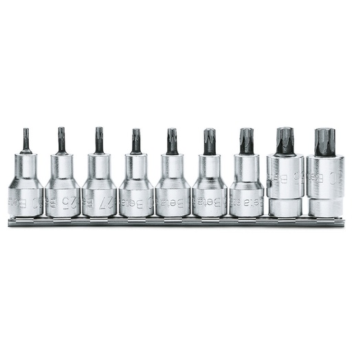 Beta | 920TX/SB | Schroevendraaierdoppen voor Torx-schroeven, 1/2", verchroomd | 009200532