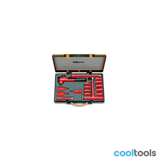 Beta | 920MQ/C16 | Doppenset 1/2", 9 zeskant doppen, 3 bitdoppen en 4 toebehoren, geïsoleerd | 009200917