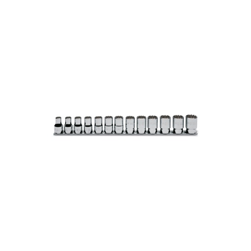 Beta | 920U/SB13 | Gearlock dopsleutelset 1/2" voor zeskantmoeren, 13-delig, verchroomd | 009201740
