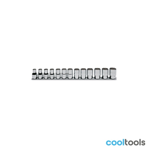 Beta | 920U/SB13 | Gearlock dopsleutelset 1/2" voor zeskantmoeren, 13-delig, verchroomd | 009201740
