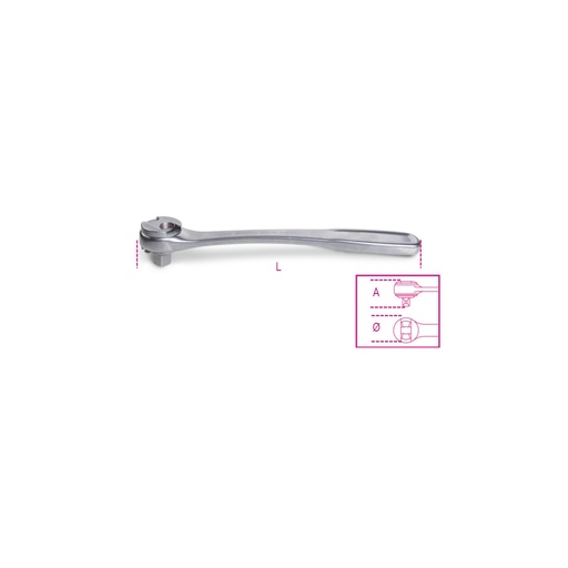 Beta | 920/55INOX | Omschakelbare ratel 1/2", 72 tanden, roestvast staal | 009203882