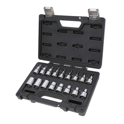 Beta | BW 923E-FTX/C17 | Doppenset 1/2" met 17 Torx-doppen, in- en uitwendig profiel