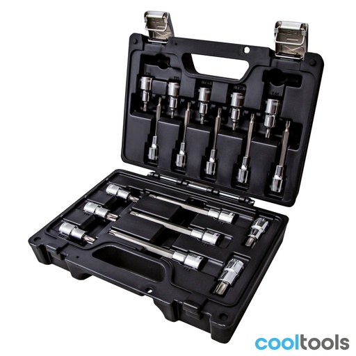 Beta | BW 923E-TX/C18 | Doppenset 1/2" met 18 Torx-doppen, kort/lang/extra lang, in koffer