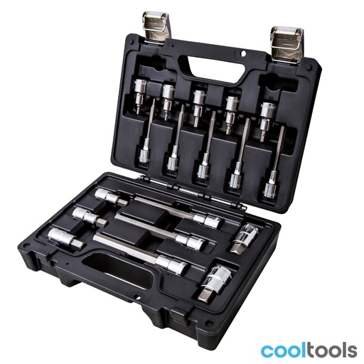 Beta | BW 923E-PE/C18 | Doppenset 1/2" met 18 inbusdoppen, kort/lang/extra lang, in koffer