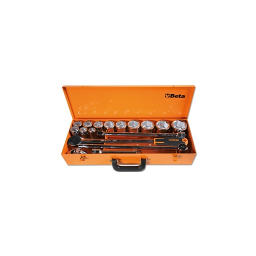 Beta | 928AS/C12 | Doppendoos met 12 twaalfkant dopsleutels en 5 toebehoren, plaatstalen kist | 009280968